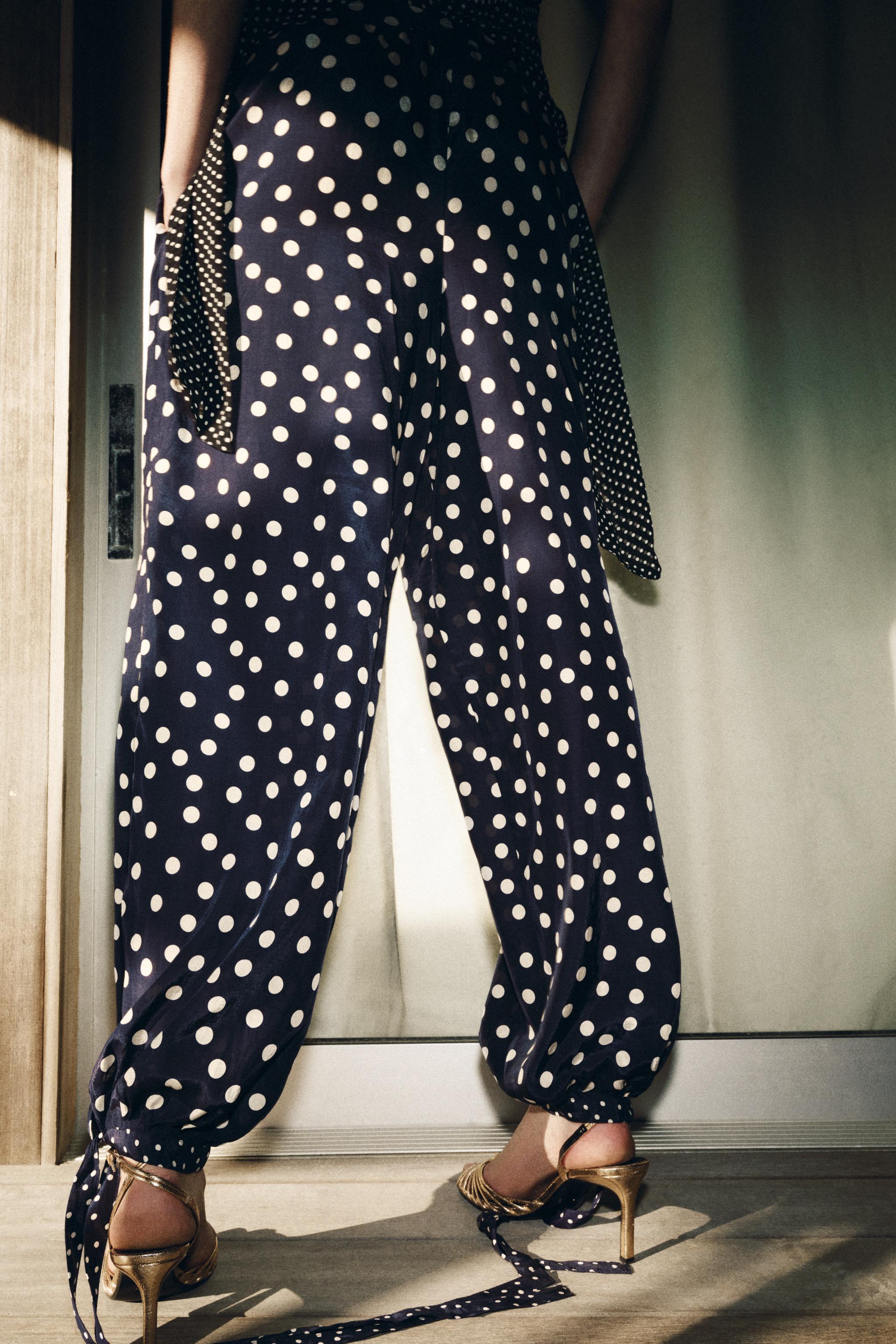 Женские брюки Zara ZW COLLECTION POLKA DOT BALLOON PANTS