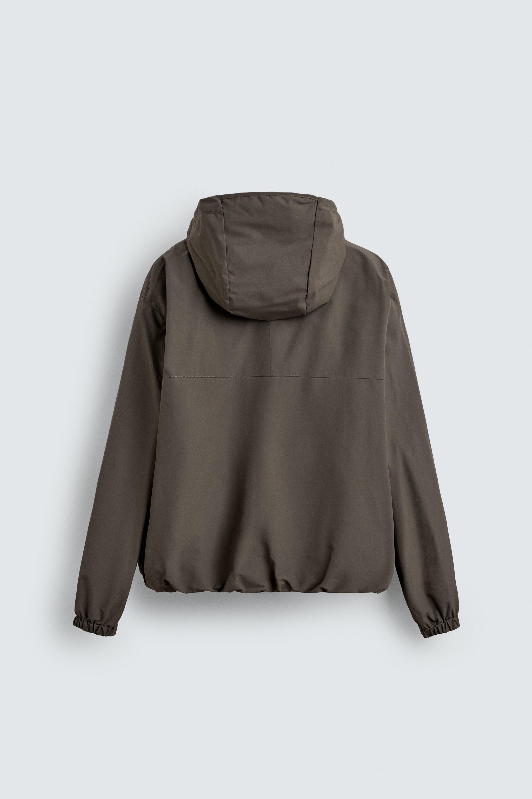 【ZARA】 ポケット付きテクニカルジャケット テクニカル コントラストチェック柄ジャケット - ブルー | ZARA