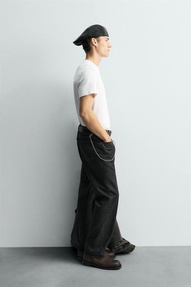 RELAXED FIT T-SHIRT WITH POCKET - White by Zara - Image 3