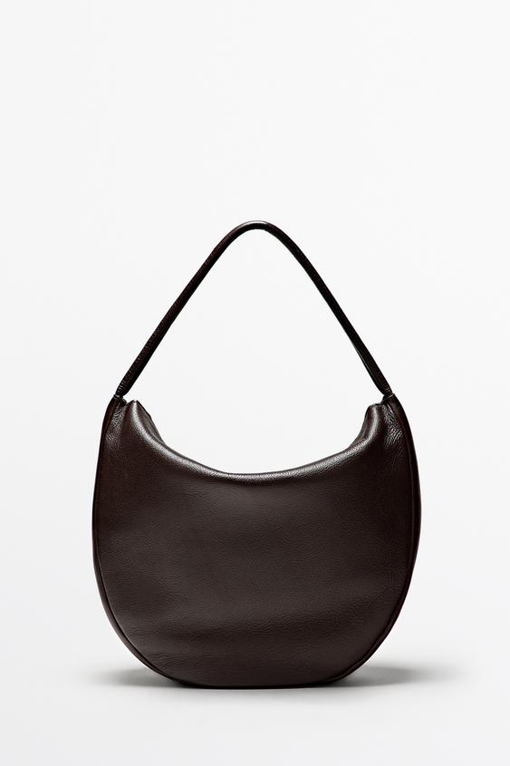 Zara Medium slouch nappa leather bag - Brown - Image 0
