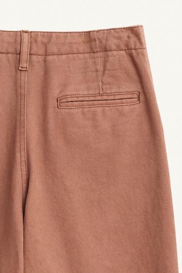 LIMITED EDITION CHINO TROUSERS WITH TOPSTITCHING - Pink by Zara - Image 7