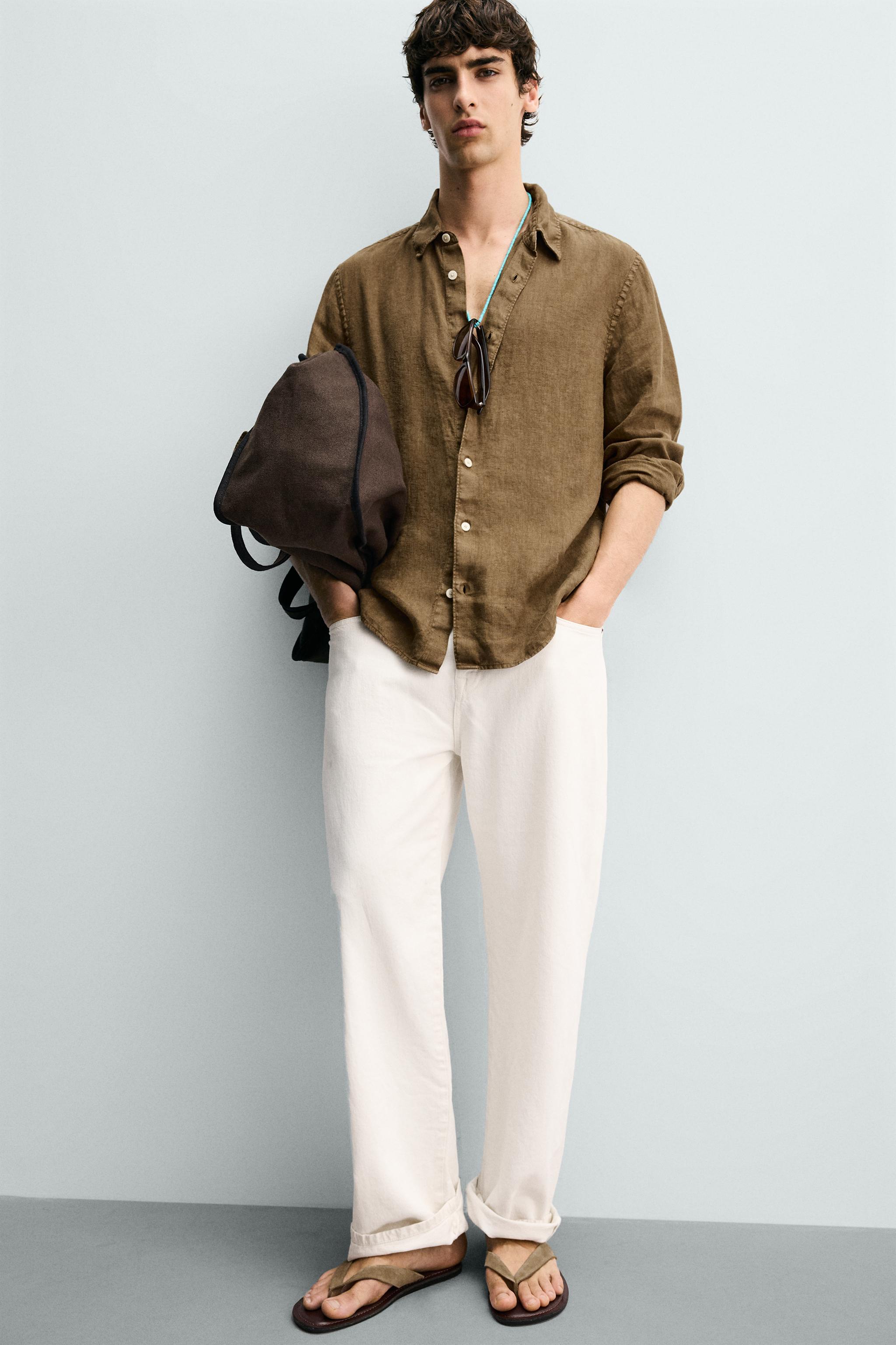 WASHED 100% LINEN SHIRT
