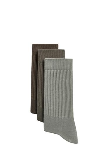 3-PACK OF RIBBED SOCKS - various by Zara
