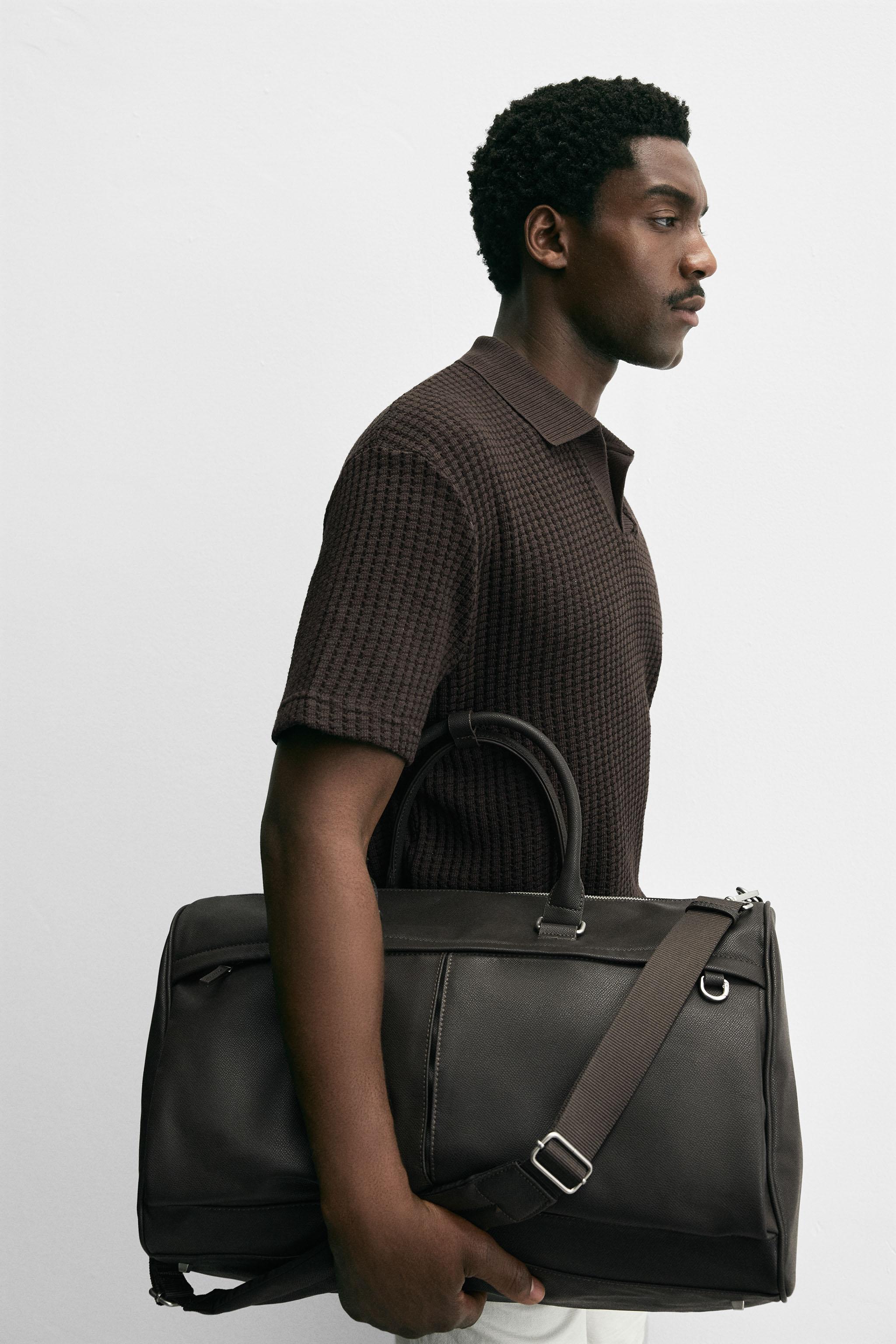 TEXTURED TRAVEL BAG - Brown | ZARA United States