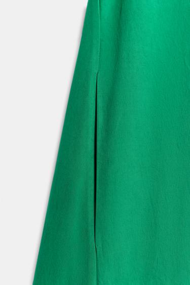 ZW COLLECTION SHORT SLEEVE SHIRT DRESS - Green by Zara - Image 7