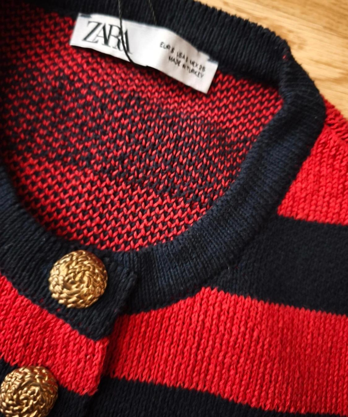 STRIPED KNIT CARDIGAN WITH GOLD BUTTONS - Image 3