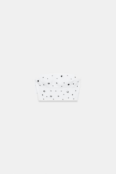 BANDEAU WITH STUDS - White by Zara - Image 2