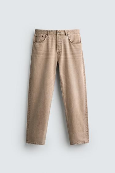 Zara STRAIGHT ANKLE FIT JEANS - Earth