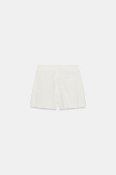 SHORT À PLIS ZW COLLECTION - Blanc cassé de Zara - Image 7