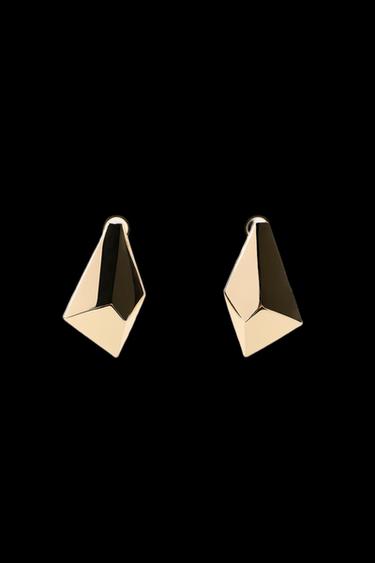 MAXI PENDIENTES GEOMÉTRICOS - Dorado de Zara - Imagen 0