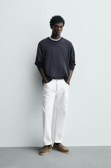 MOCASSIM DE COURO CASUAL - Cinza-toupeira da Zara - Imagem 0