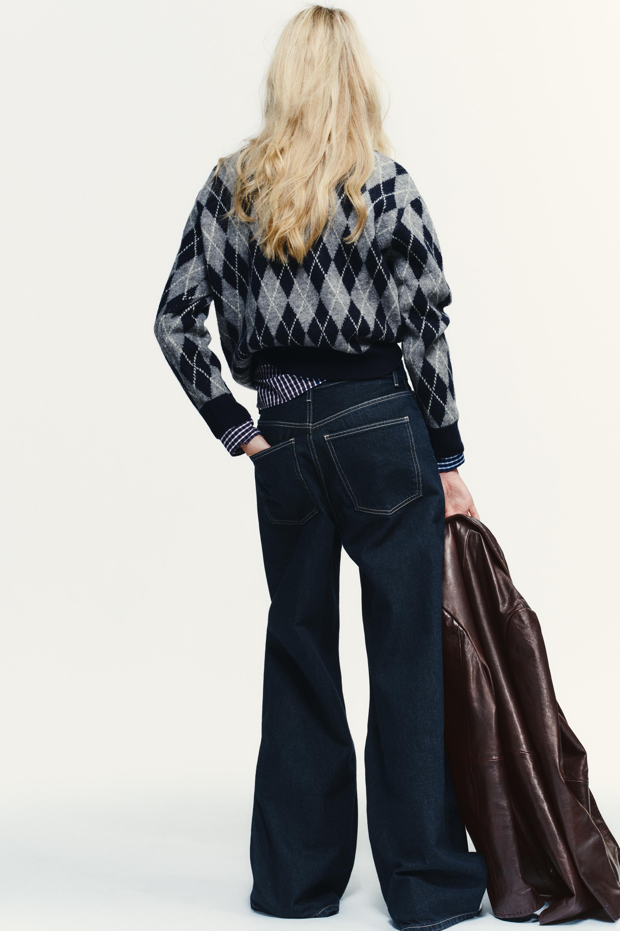 TRF EXTRA WIDE LEG HIGH-WAIST JEANS