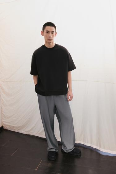 Zara 雙面針織科技運動衫 - 黑色