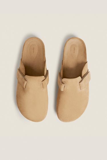 SABOTS CUIR SURPIQÛRES - Beige de Zara - Image 2
