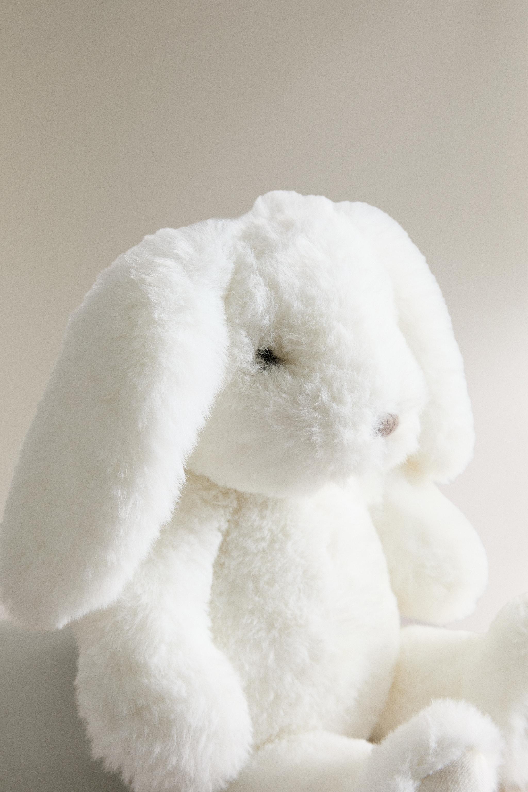 Детские мягкие игрушки Zara KIDS' WHITE BUNNY PLUSH TOY — фото 4