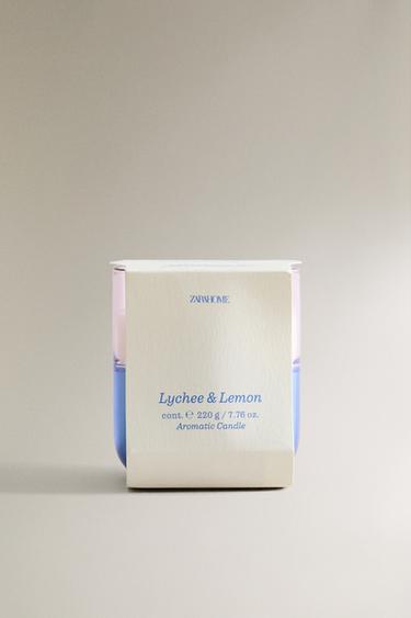 (220 G) BOUGIE PARFUMÉE LYCHEE & LEMON - Rose clair de Zara - Image 4