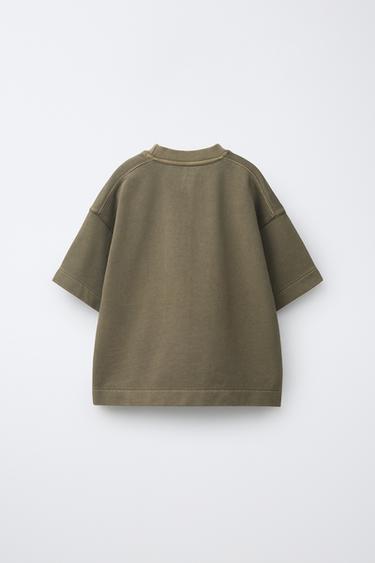 T-SHIRT TEINT EN PIÈCE - Kaki de Zara - Image 1