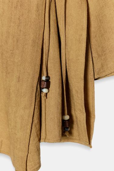 VESTE CROISÉE AVEC LACETS - Moutarde de Zara - Image 6