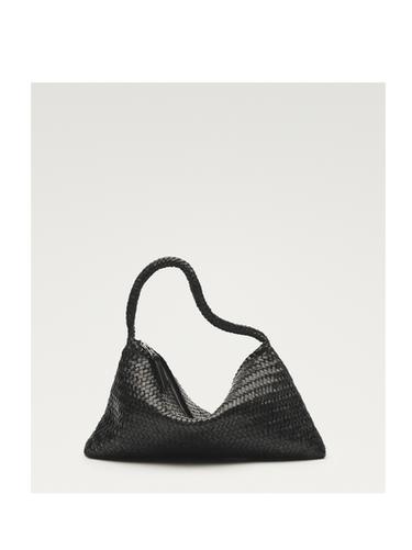 Bolso hombro pequeño piel trenzada - Negro de Zara
