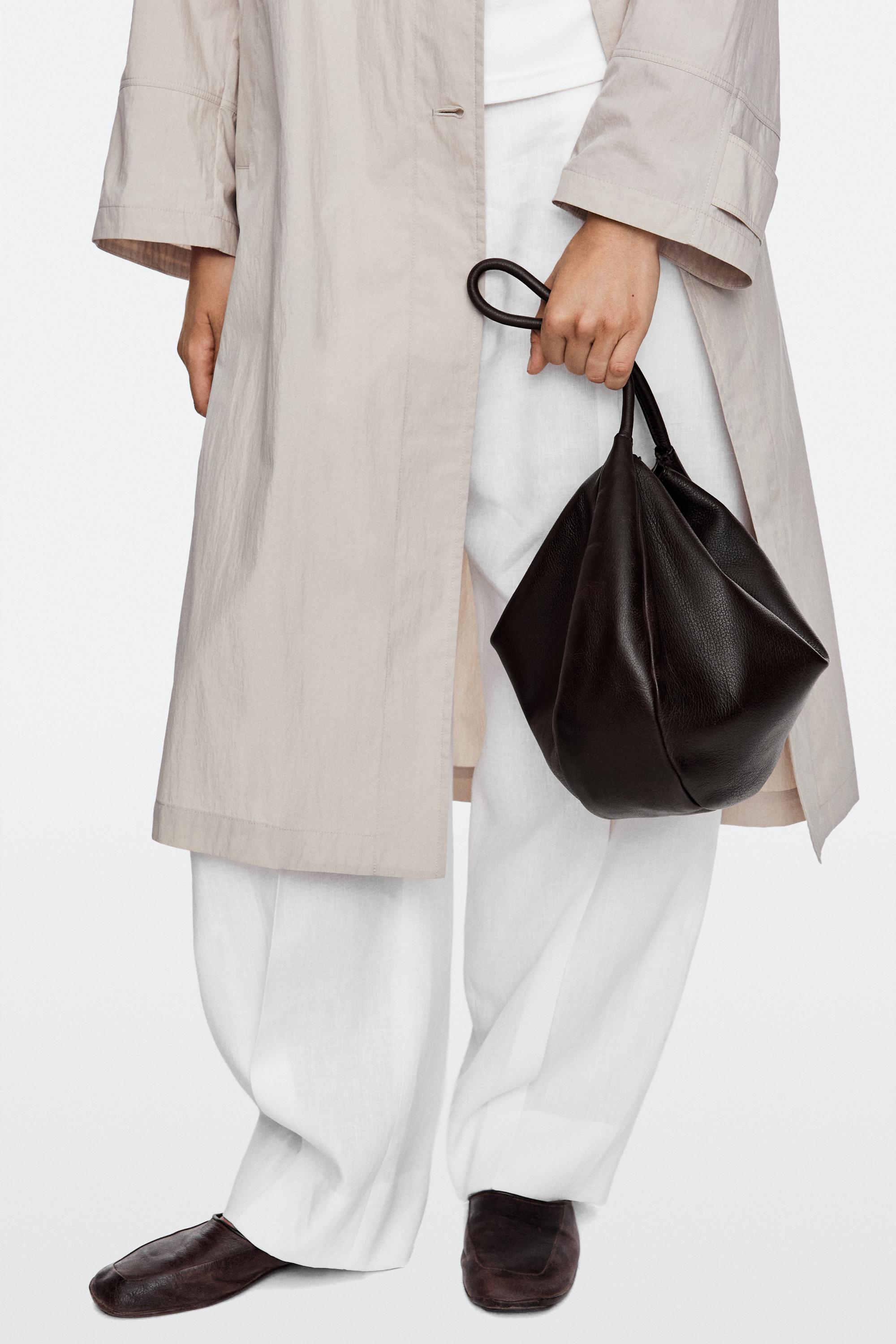 Sac slouch moyen en cuir nappa