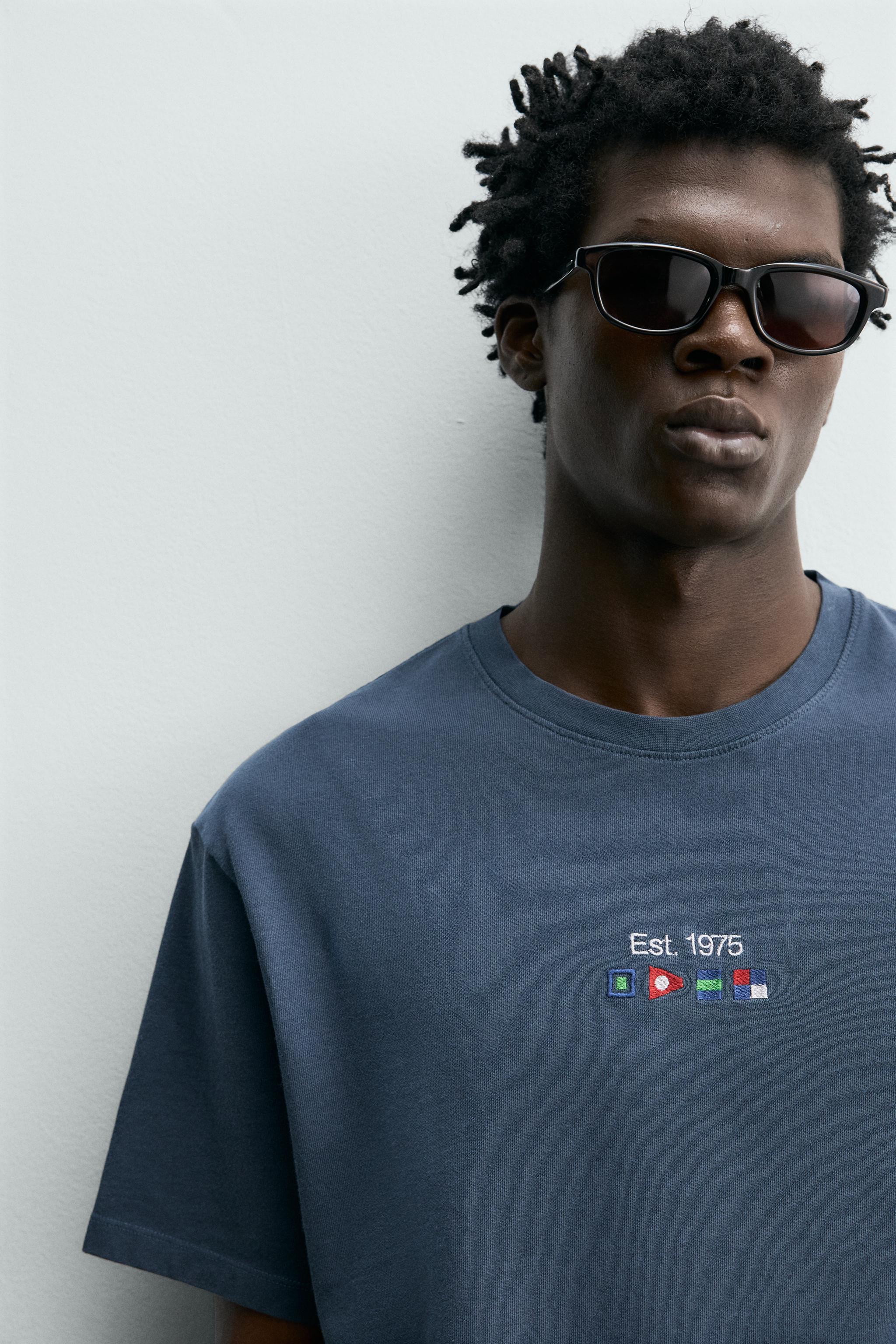 NAUTICAL EMBROIDERED POCKET T-SHIRT