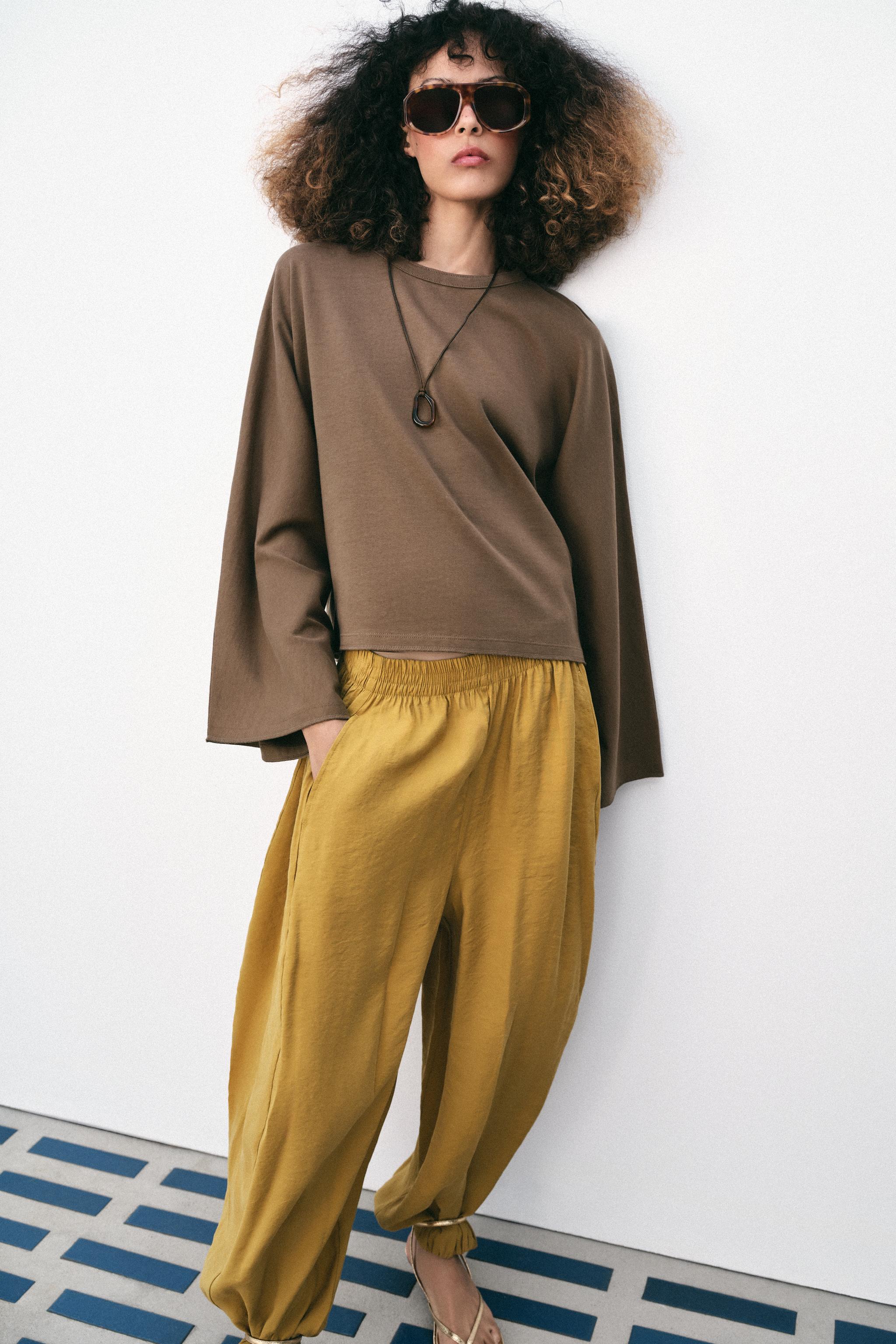 COTTON WIDE-SLEEVE T-SHIRT