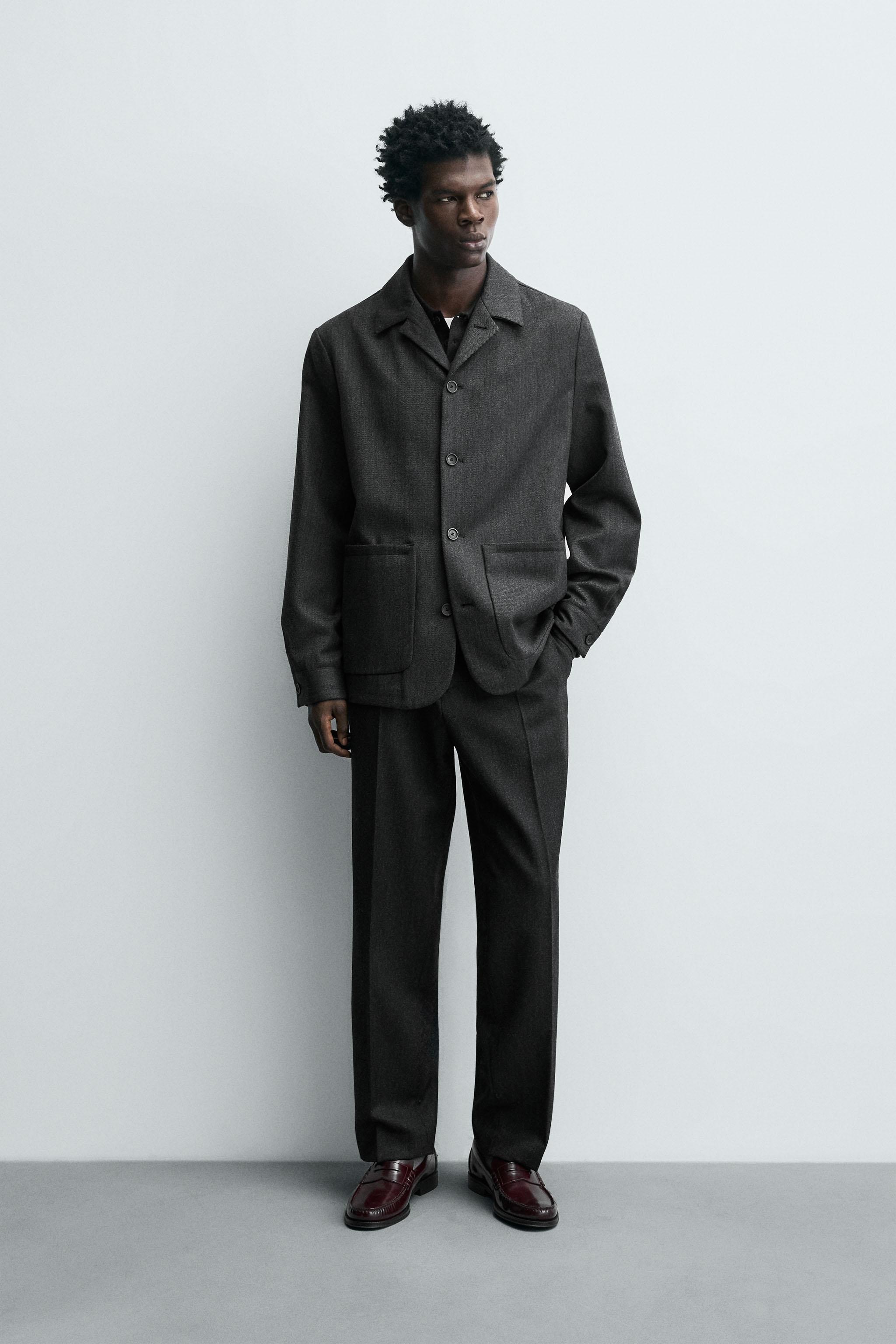 100% WOOL POCKET OVERSHIRT