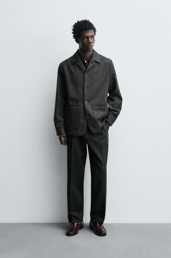 WOOL POCKET OVERSHIRT