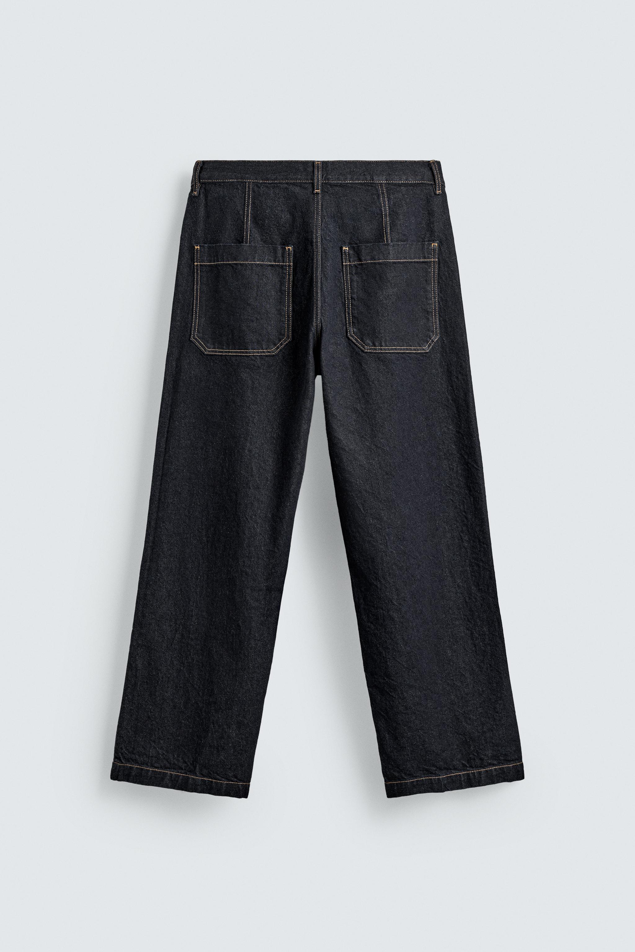 BAGGY FIT JEANS WITH TWISTED SEAMS - Blue | ZARA South Africa