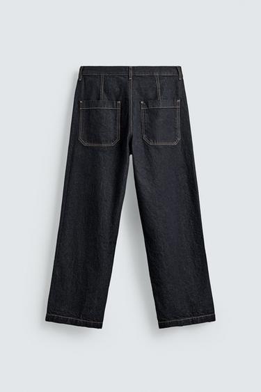 JEAN BAGGY COUPE COUTURE TORSADÉE - Bleu de Zara - Image 7