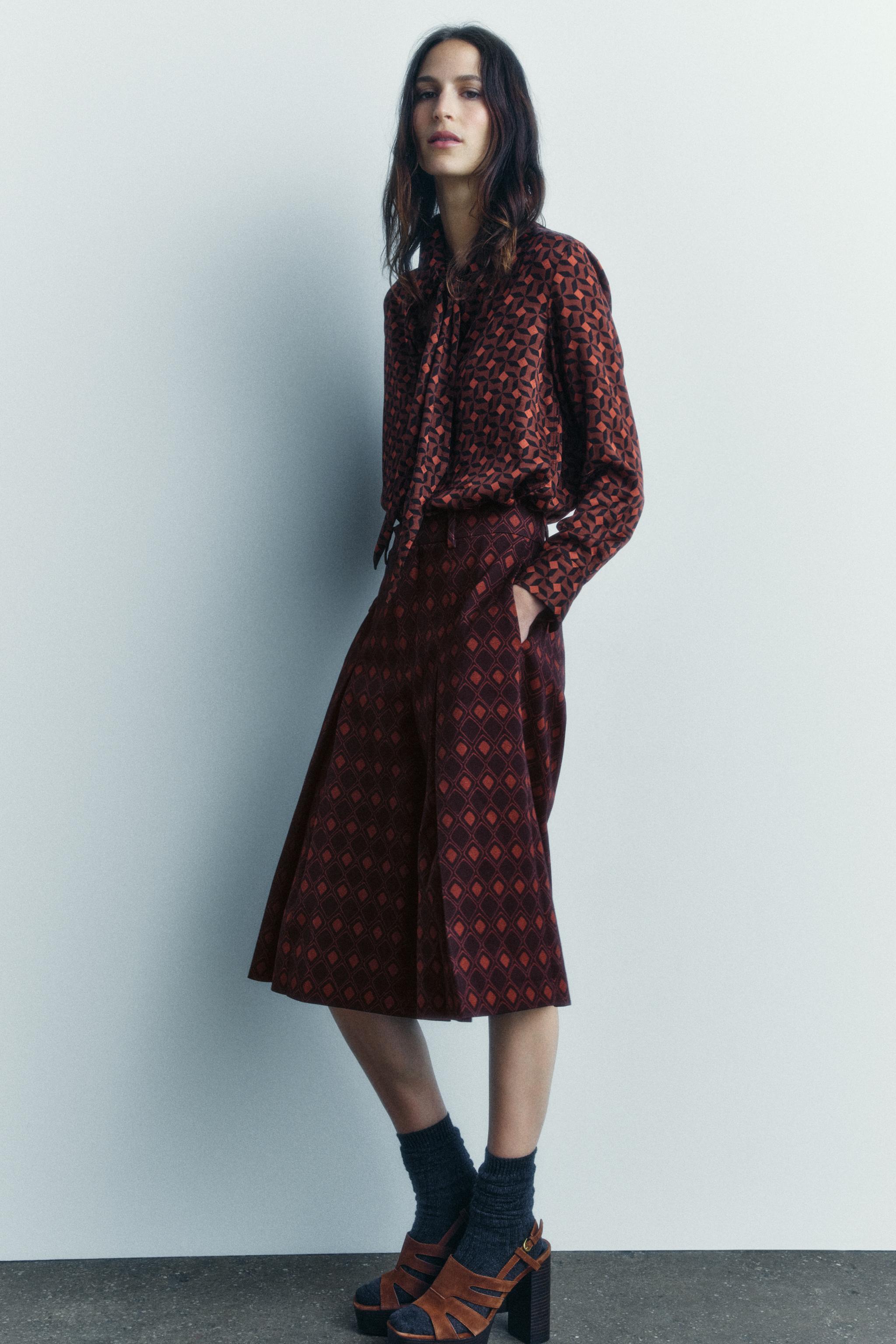 ZW COLLECTION プリント シャツワンピース - マルチカラ― | ZARA Japan / 日本