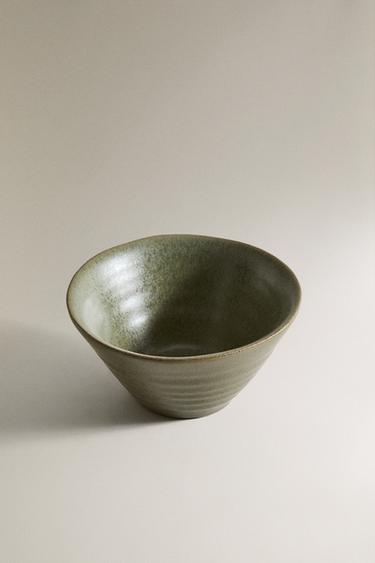 TERRACOTTA BOWL - GREENISH by Zara - Image 1