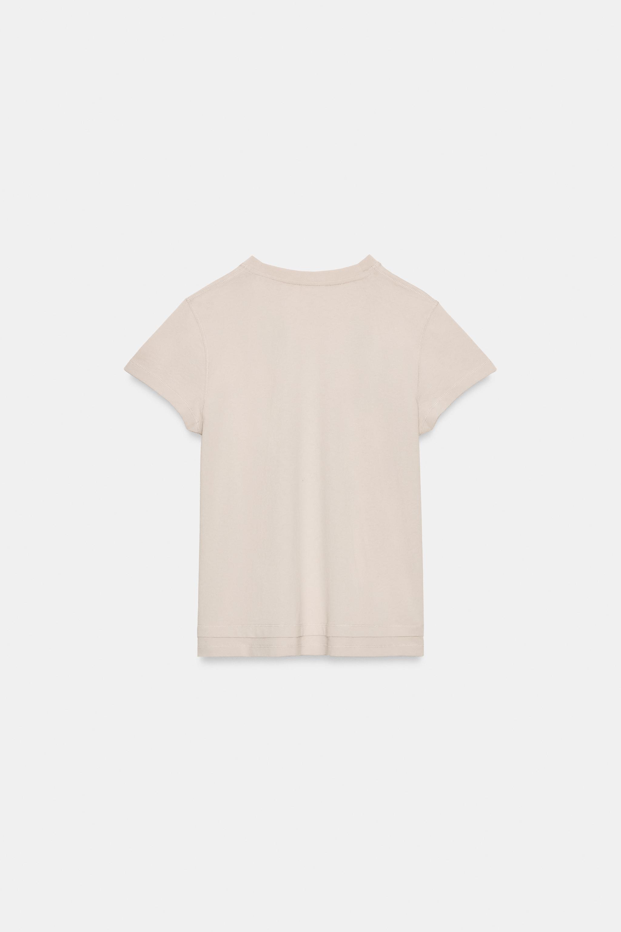 ÇİFT KATLI KISA KOLLU T-SHIRT - Görsel 6