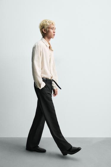 STRIPED JACQUARD SHIRT - Oyster-white by Zara - Image 5
