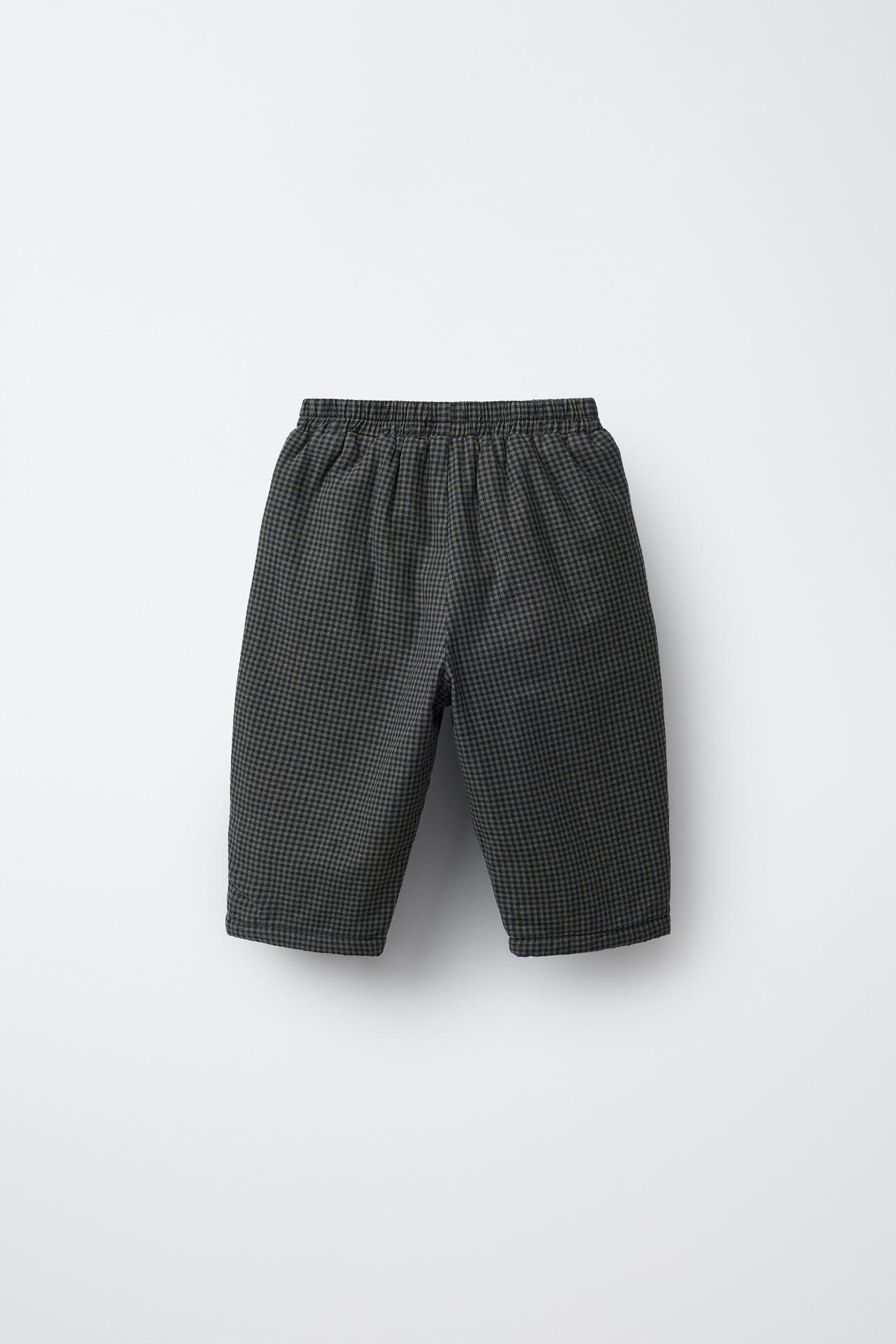GINGHAM QUILTED PANTS