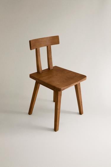 WOODEN CHAIR WITH BACK - Light beige by Zara - Image 1