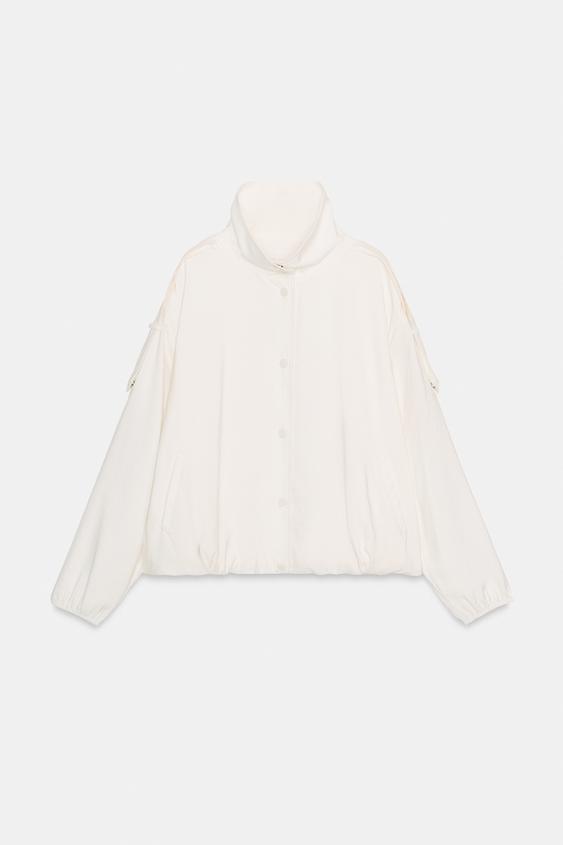 OVERSIZE FLOWING JACKET - Oyster-white by Zara - Image 0