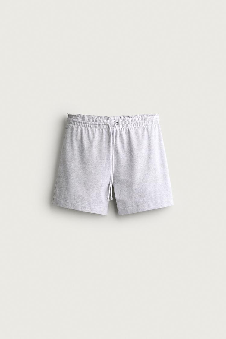 PAPERBAG WAIST COTTON SHORTS