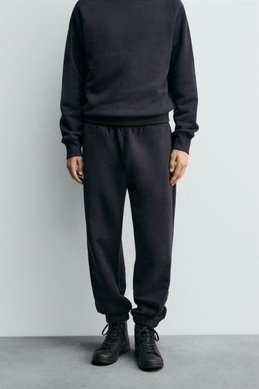 REGULAR FIT WELT JOGGERS - Dark navy by Zara