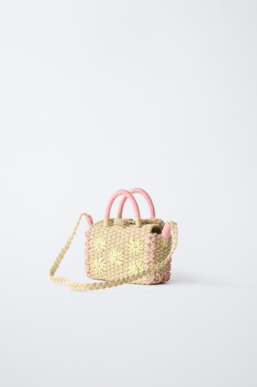 SAC EFFET RAPHIA FLEURS - Multicolore de Zara - Image 1