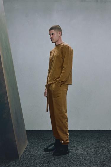 LEKKIE SPODNIE JOGGER X SR_A - Khaki Zara