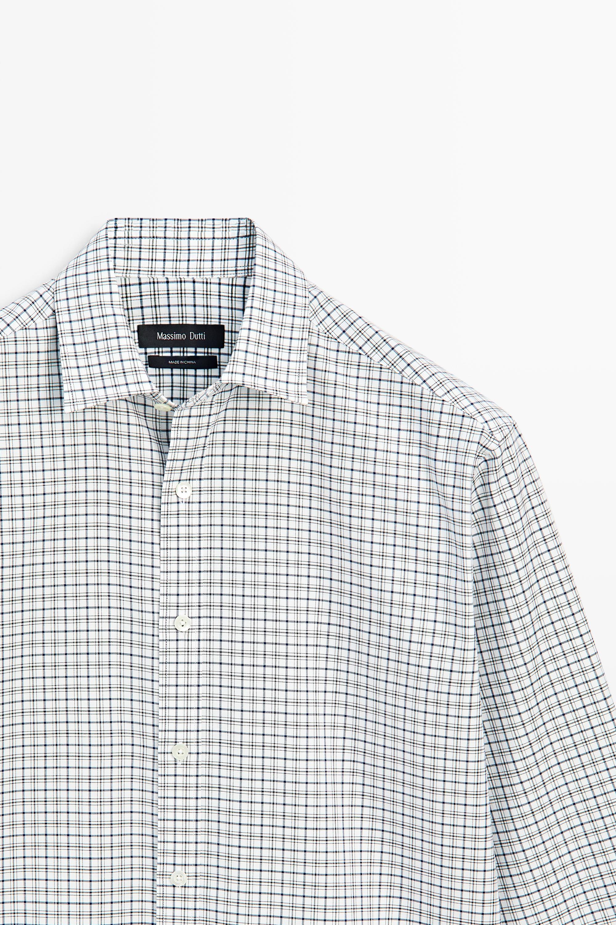 Chemise regular fit à carreaux 100 % coton