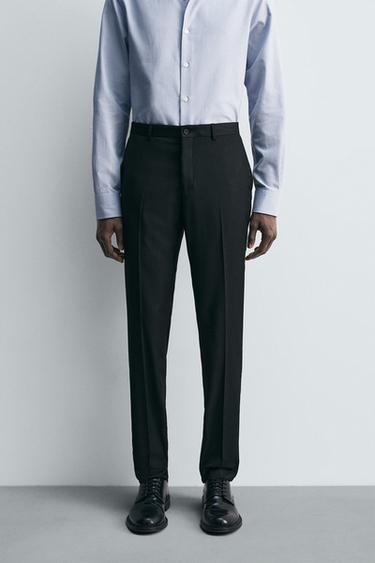 PANTALÓN TRAJE ESTRUCTURA - Negro de Zara