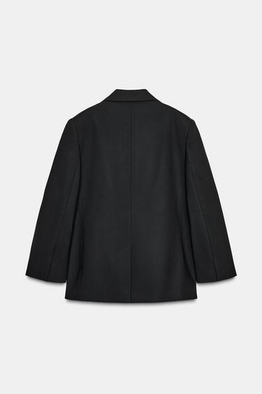BLAZER CROISÉ OVERSIZE - Noir de Zara - Image 7