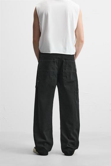 PANTALON À POCHE CARPENTIER - Noir de Zara - Image 2