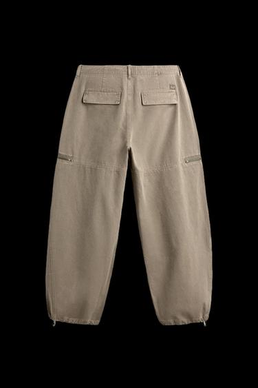 PANTALÓN CARGO PARACHUTE - Gris de Zara