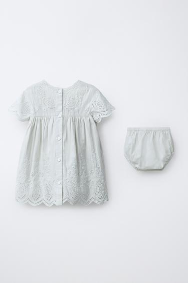 ROBE ET CULOTTE BRODERIE SUISSE - Bleu pastel de Zara - Image 1