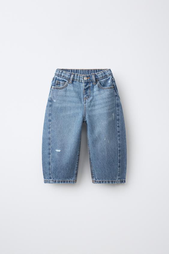 JEANS BARREL ROTOS - Azul de Zara - Imagen 0