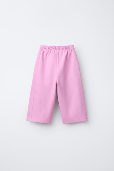 HOSE MIT WEITEM BEIN AUS INTERLOCK MIT RELIEF-SCHRIFTZUG - Rosa / Lila von Zara