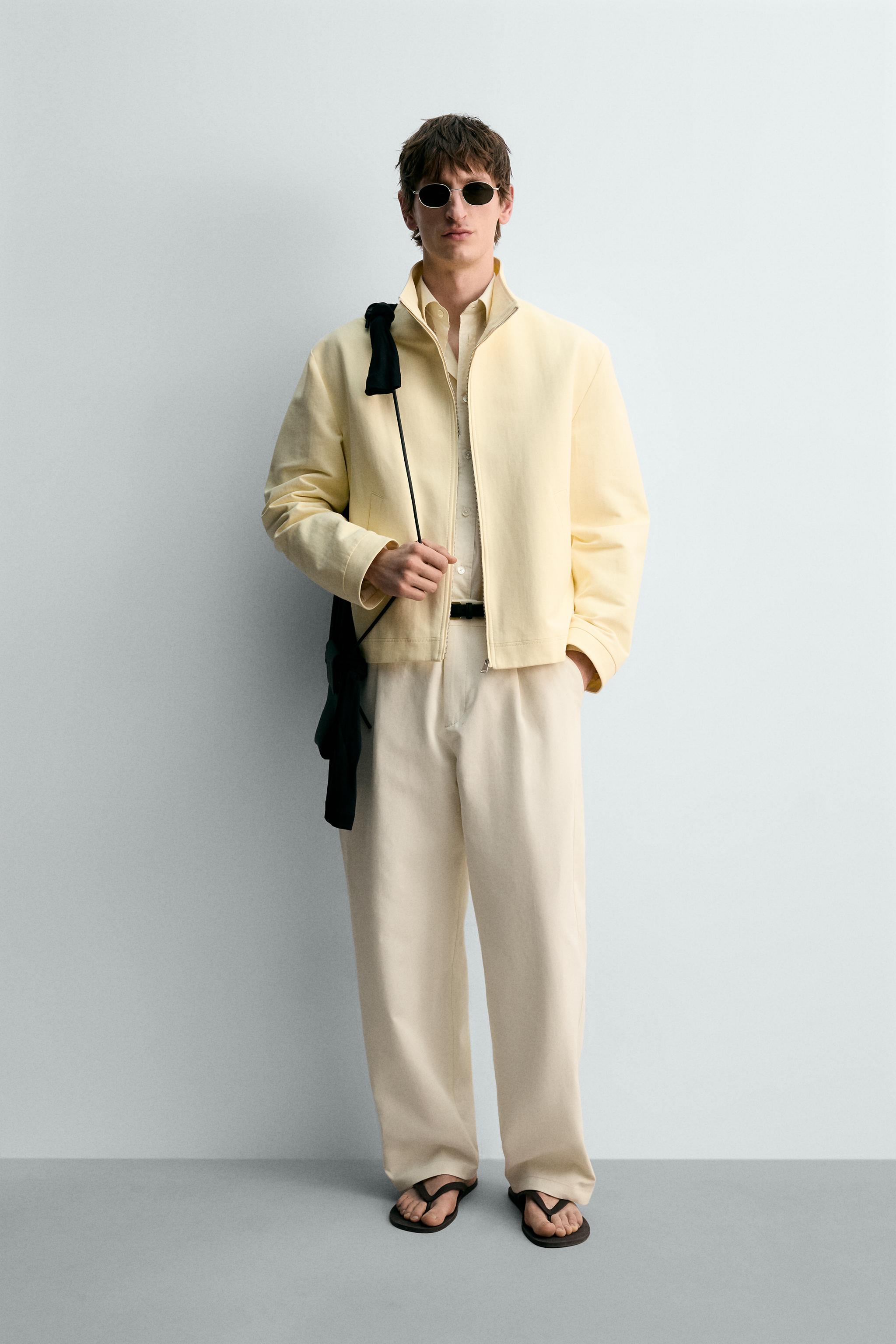 PLEATED STRAIGHT FIT PANTS